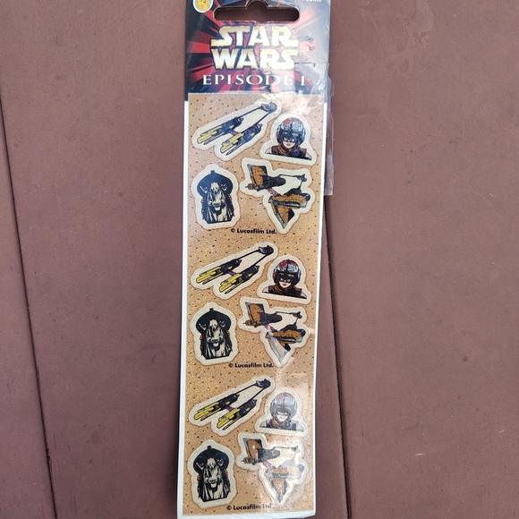 Lot of 4 Sandylion Star Wars Episode 1 The Phantom Menace Vintage Stickers - Picture 2 of 6